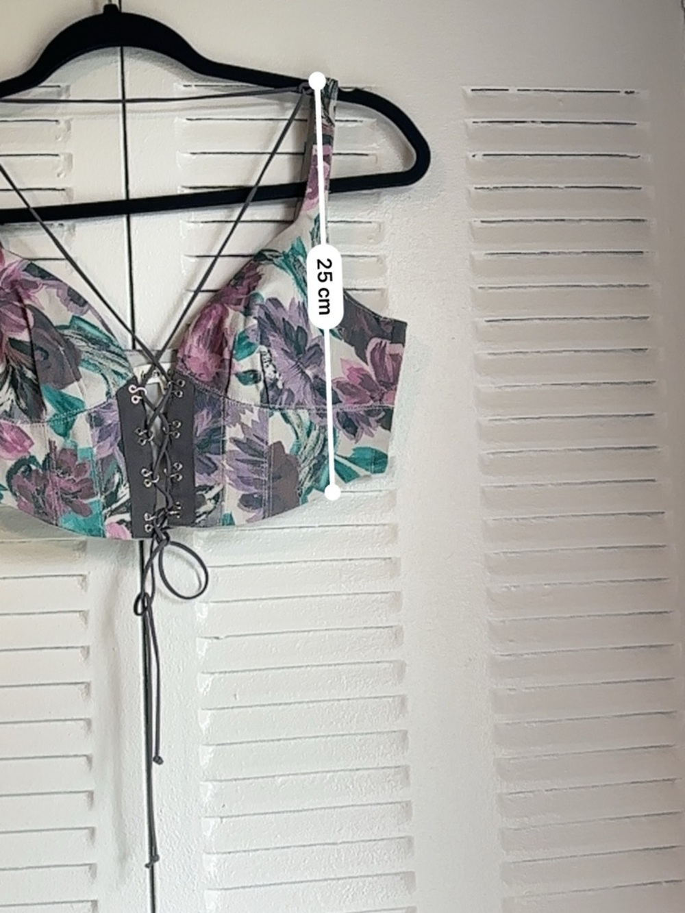 For Love & Lemons Floral Corset Crop Top XS β Lace-Up Bustier Summer Chic - Picture 10 of 10